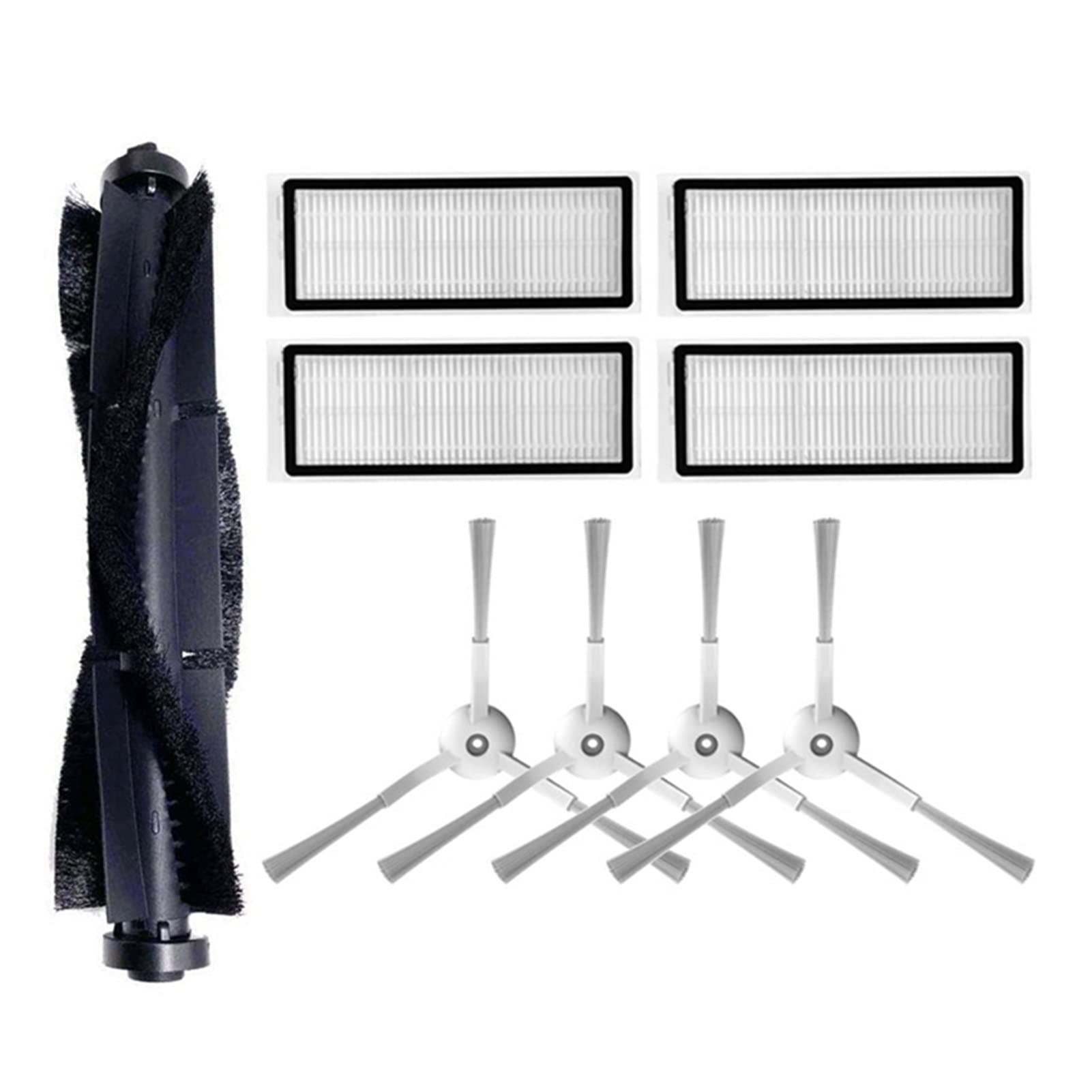 360 S6 Pro S9 X90 X95 Robotic Vacuum Cleaner Replacement Parts - HEPA Filter, Main Brush, Side Brush Kit - Compatible with 360 Robot Vacuum - Perfect for Pet Hair, Hardwood Floors & Carpet Cleaning