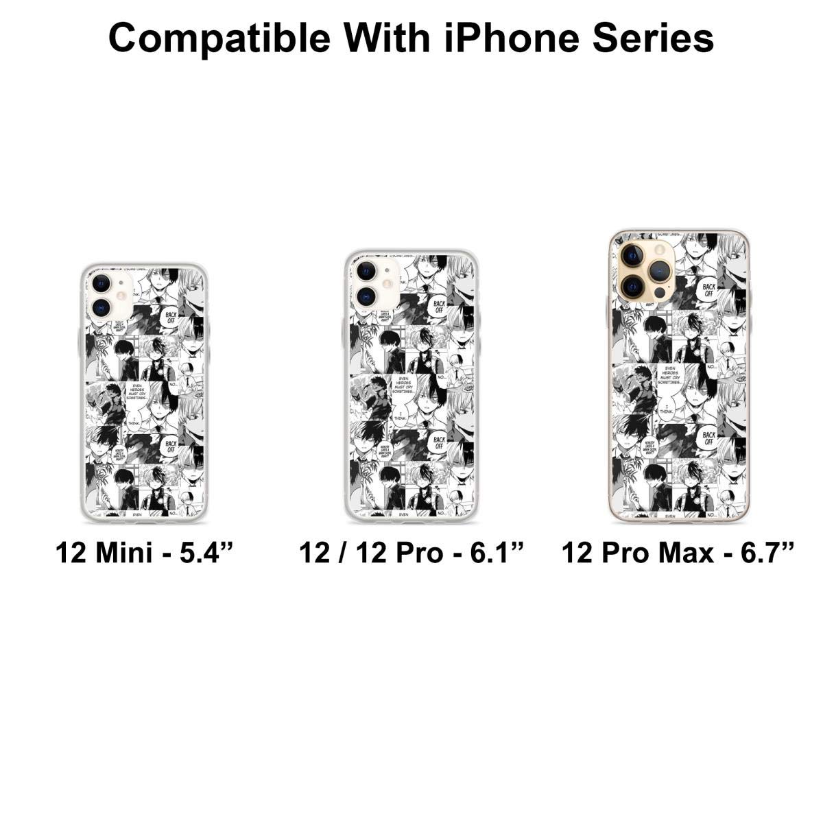 Shoto Todoroki Anime Clear Phone Case for iPhone 15 14 13 12 11 X Xs Xr 8 7 6 6s Plus Pro Max - Durable Protective Cover with HD Printed Panel - Perfect for My Hero Academia Fans and Cosplay Events