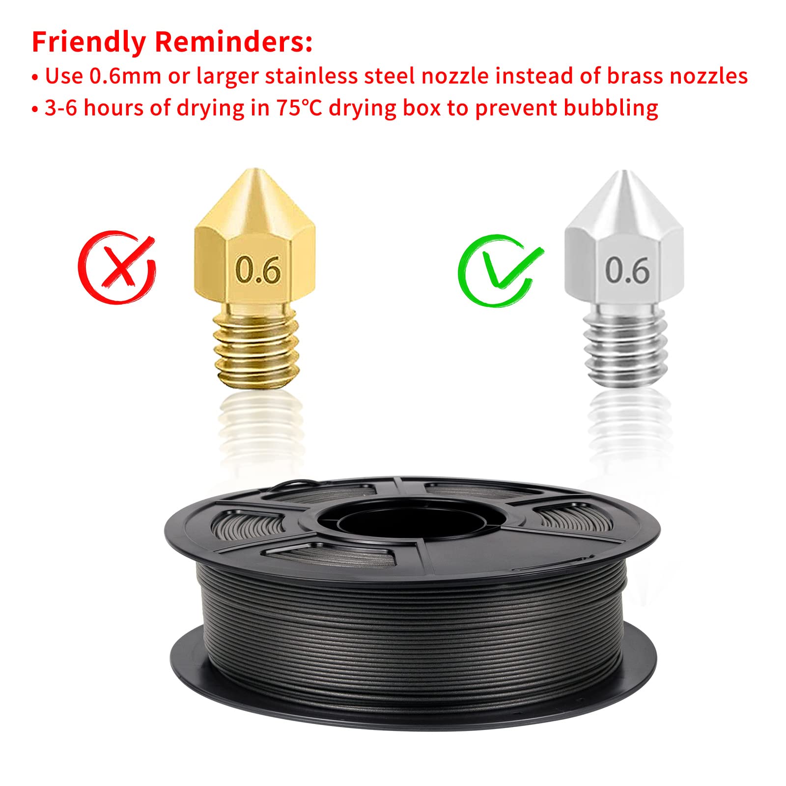 Premium IEMAI Carbon Fiber PETG Filament 1.75mm - 20% Carbon Filled 3D Printer Filament (1kg Spool, Matte Black) for High-Strength Functional Parts, RC Cars & Engineering Prototypes