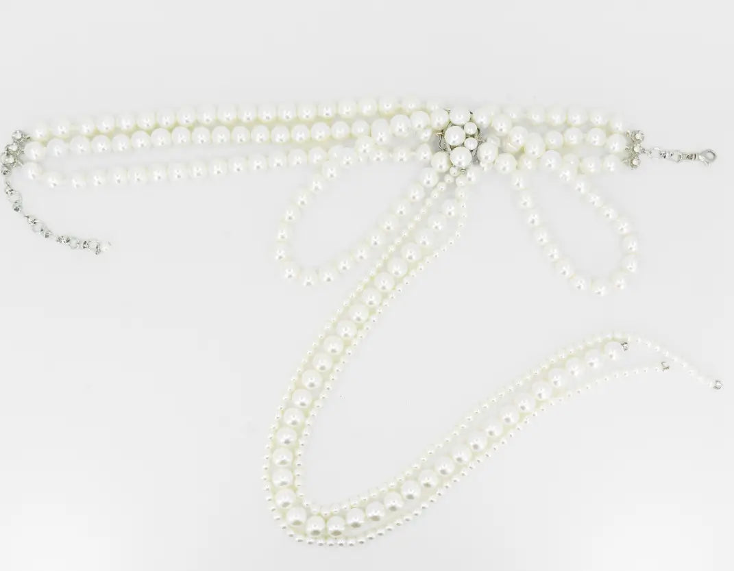Elegant Pearl Choker Necklace for Women - Vintage Pearl Collar Necklace with Adjustable Chain - Perfect for Weddings, Parties & Special Occasions