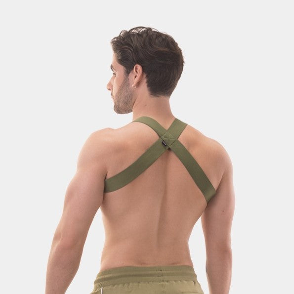 Barcode Berlin Matt Harness for Dogs - Khaki Green | Adjustable Pet Walking Gear for Small & Medium Breeds | Perfect for Hiking, Running & Outdoor Adventures