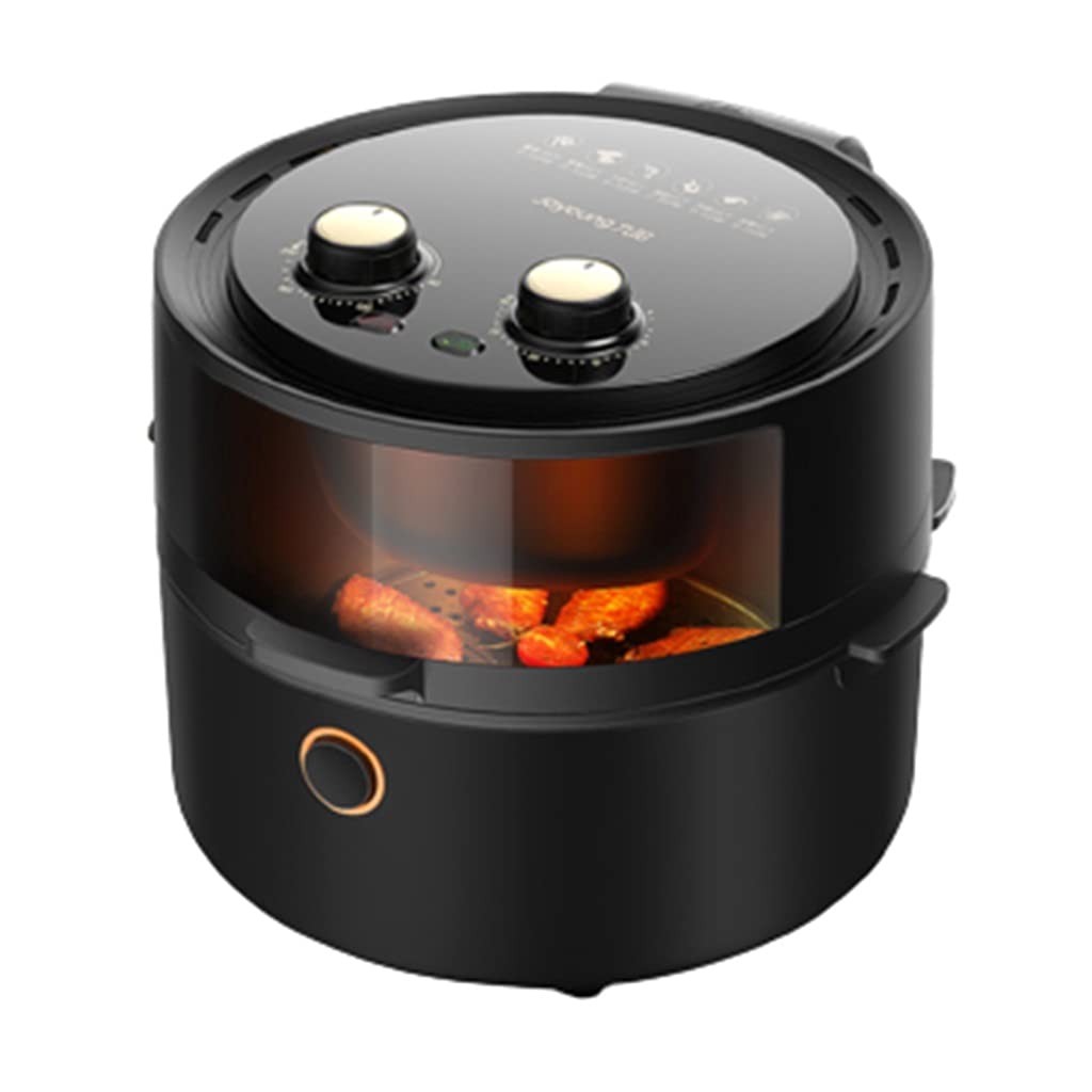 5.5L Large Capacity Air Fryer - Oil-Free Multifunctional Electric Fryer with Automatic Cooking, Black (32.6x33.5x28.7cm) - Perfect for Healthy Frying, Baking, Roasting & Reheating in Home Kitchen