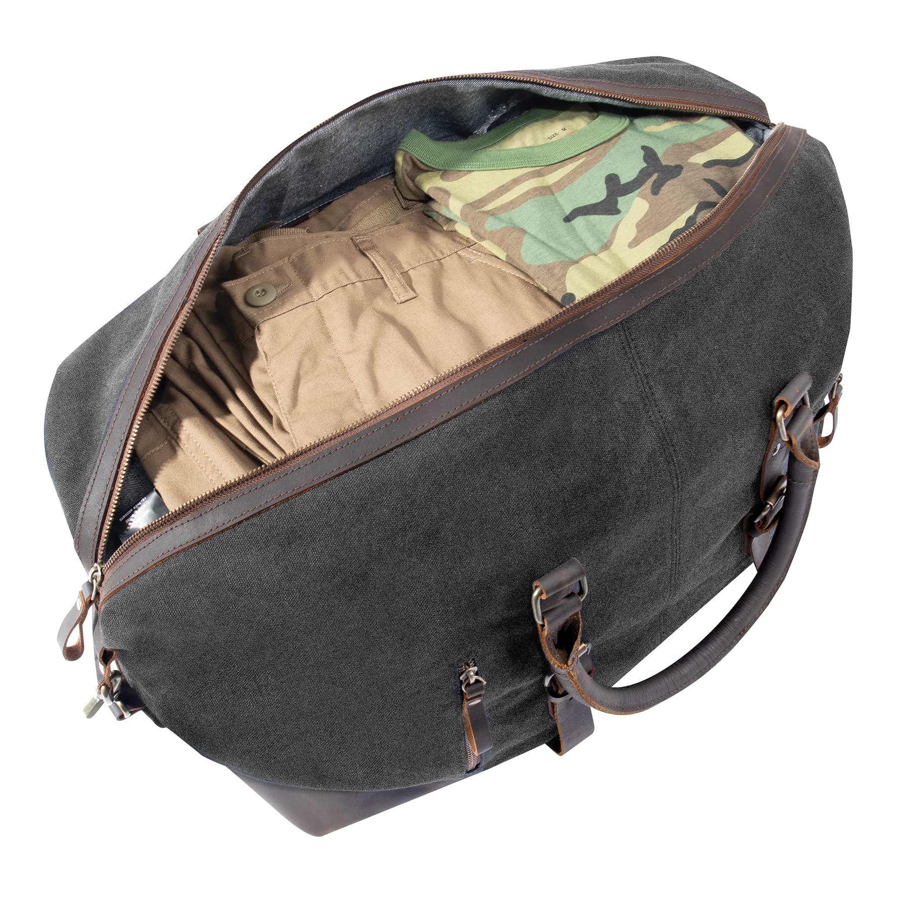 Rothco Canvas Medic Bag - Durable Crossbody Shoulder Bag with Leather Straps for Outdoor, Hiking & Everyday Use