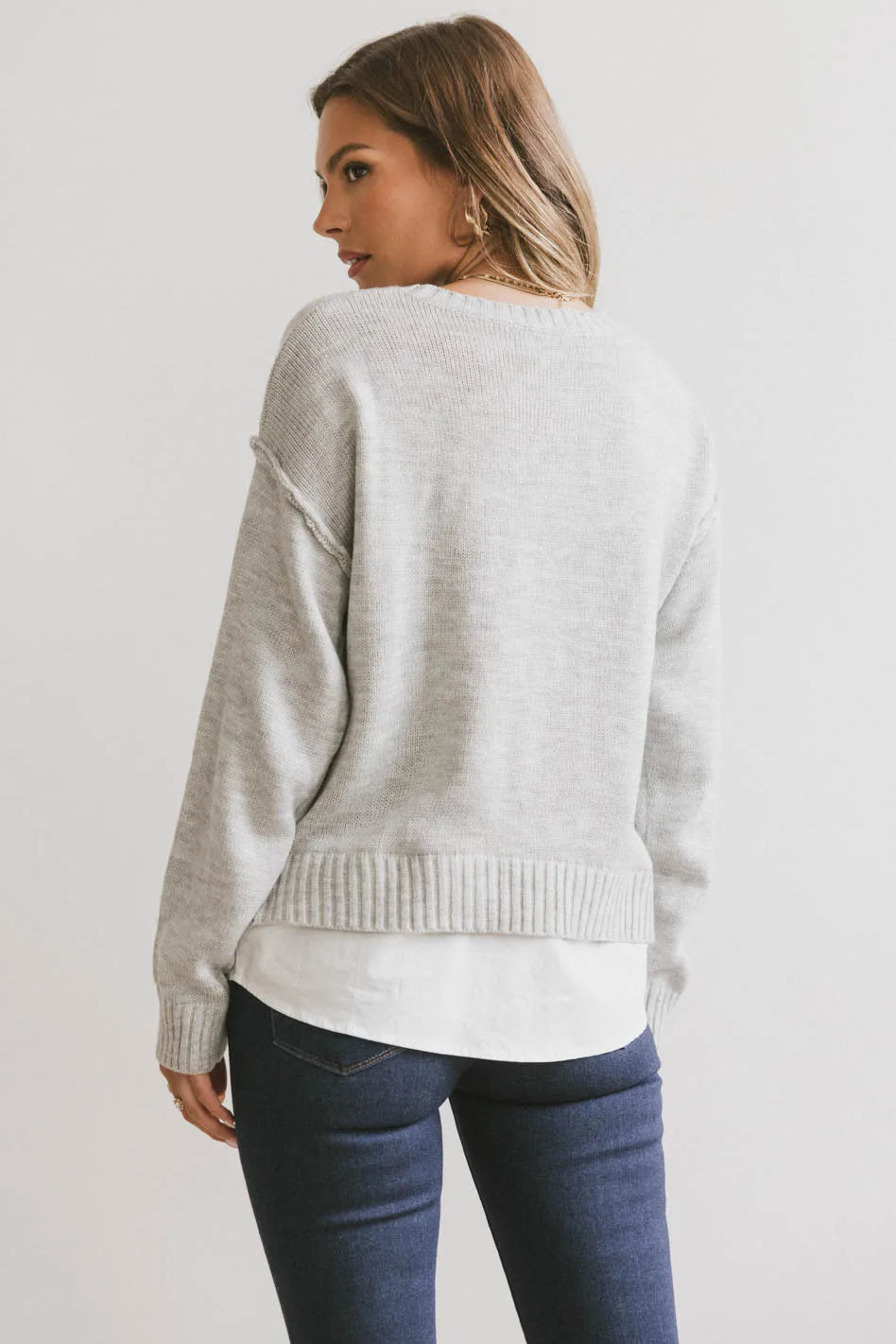 Stylish Marcel Knit Sweater in Grey for Women | Cozy Winter Pullover | Perfect for Casual Outings & Office Wear | FINAL SALE