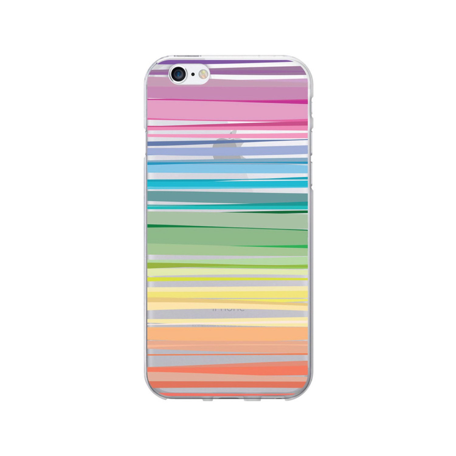 OTM Essentials Stripes Clear iPhone 7 Case - Slim Protective Cover with Scratch-Resistant Design for Everyday Use, Work & Travel