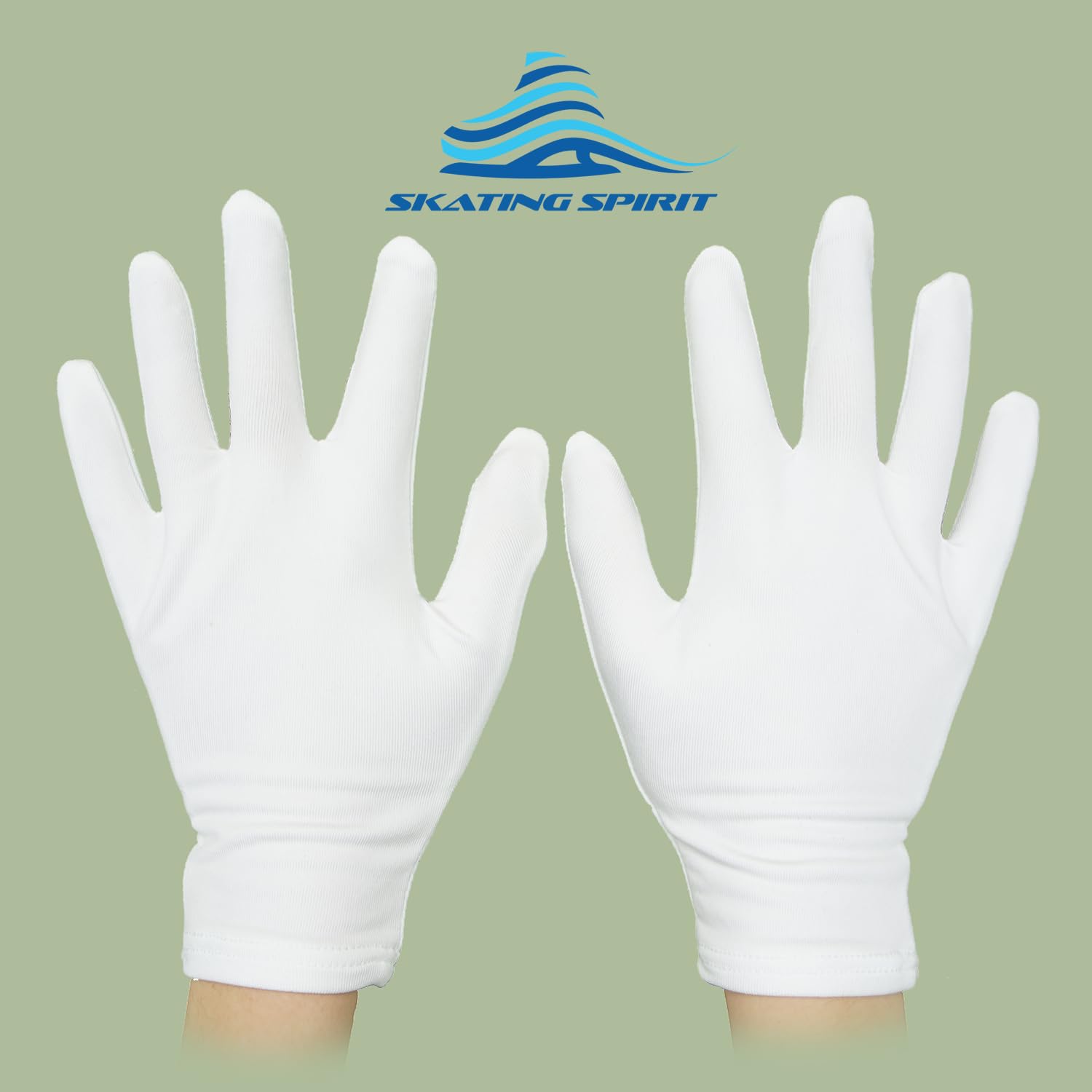 Figure Skating Competition Gloves & Dance Gloves (1 Pair) - Professional Performance Gloves for Ice Skating Shows & Testing - Perfect for Competitions, Performances, and Practice Sessions