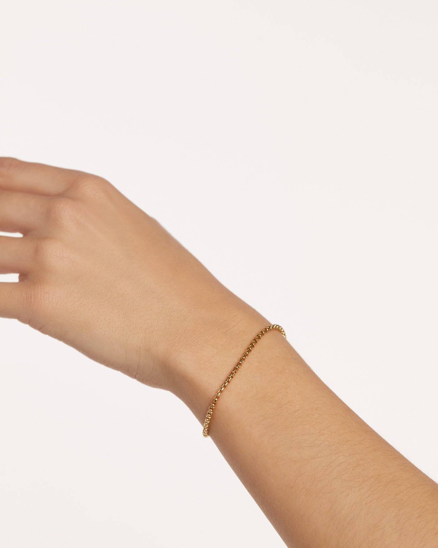 14K Gold Box Chain Bracelet for Women - Dainty & Elegant Jewelry Gift for Birthday, Anniversary - Perfect for Everyday Wear & Special Occasions