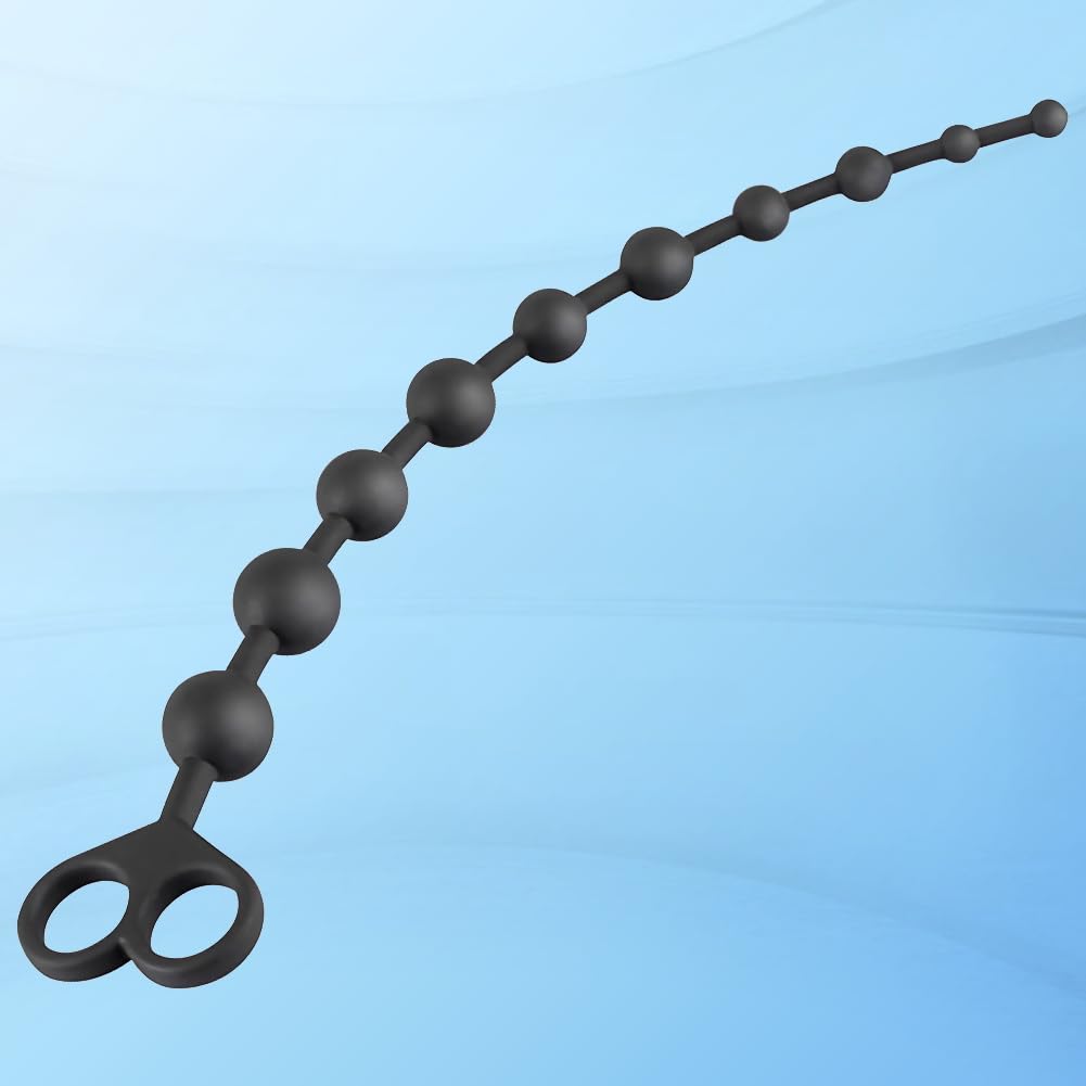 Premium FST Silicone Anal Beads Set - 10 Sizes with Pull Loop for Prostate Massage & Anal Training | Comfortable Anal Plug for Men & Women | Perfect for Couples Play, Solo Exploration & BDSM Scenes