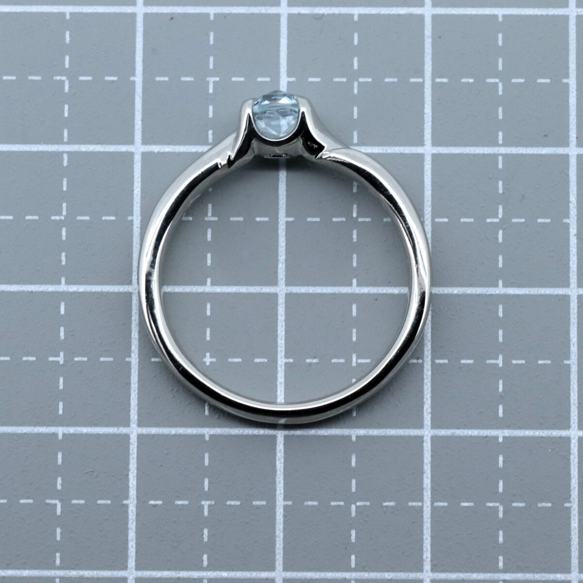 4℃ Genuine Aquamarine Platinum Ring for Women - Elegant Birthstone Jewelry for Engagement, Wedding & Anniversary Gifts