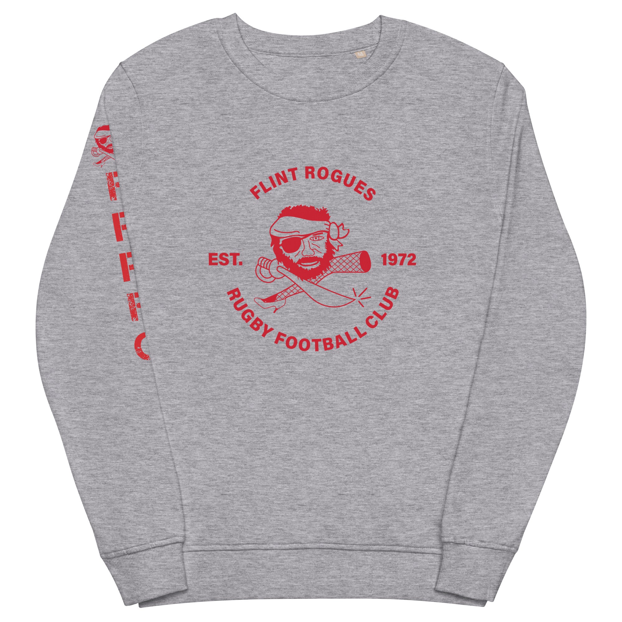 Flint Rogues RFC Retro Vintage Crewneck Sweatshirt | Men's & Women's Casual Pullover | 90s Streetwear Style for Everyday Wear & Urban Fashion
