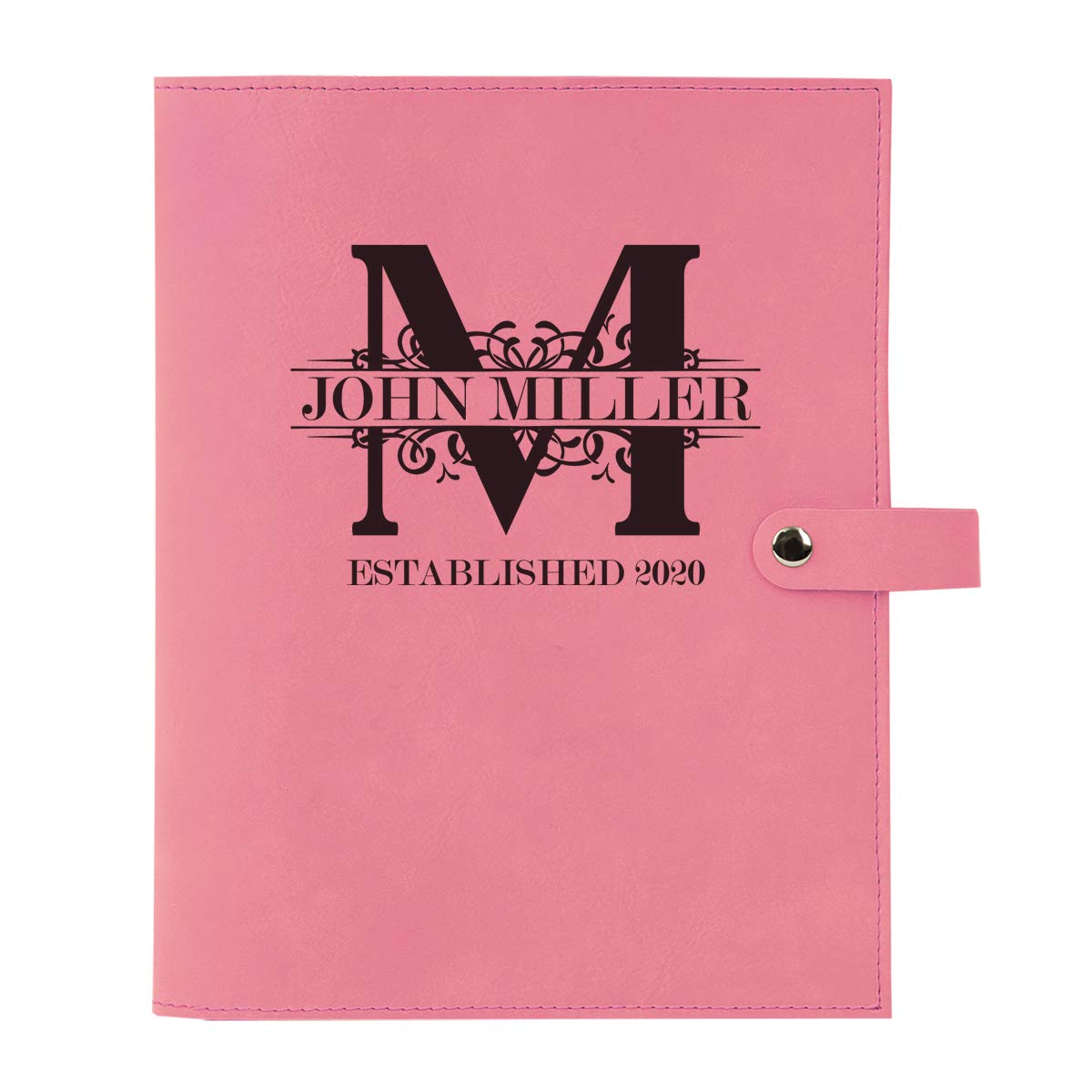 Custom Monogrammed Leatherette Bible Cover - Medium Size with Snap Closure | Personalized Laser Engraved Religious Gift | Perfect for Church, Bible Study & Daily Devotion