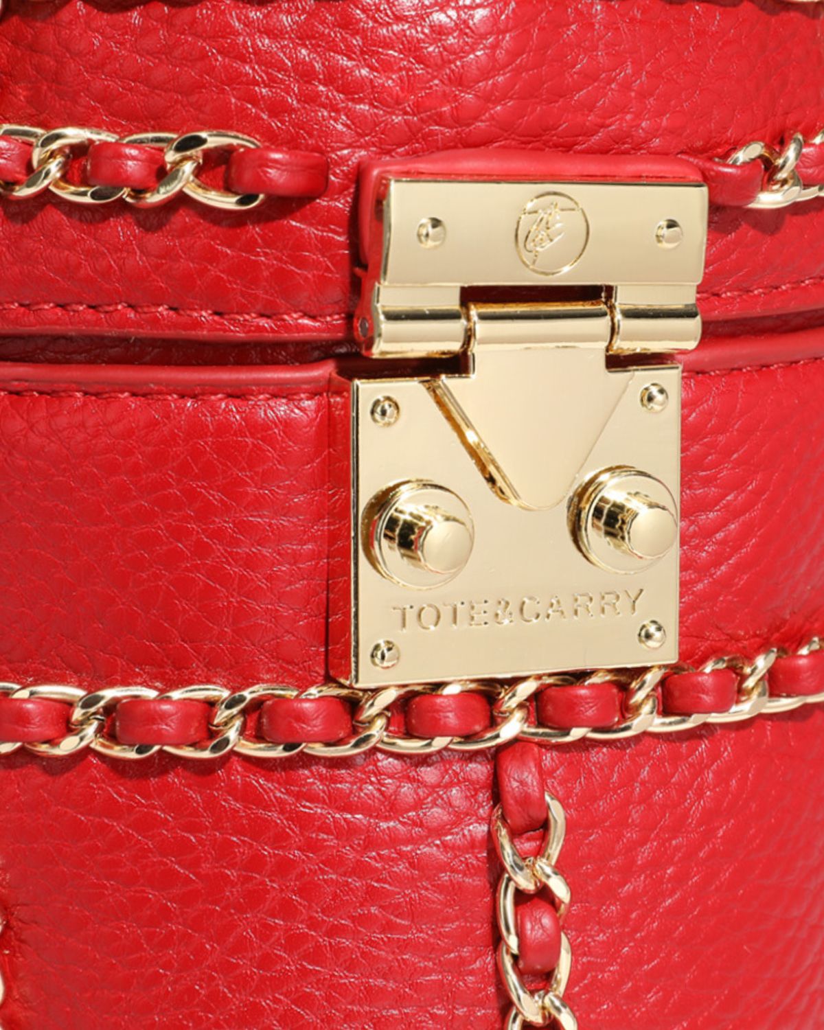 Stylish Red Leather Evening Mini Barrel Bag for Women - Perfect for Parties, Dates & Night Out Accessories