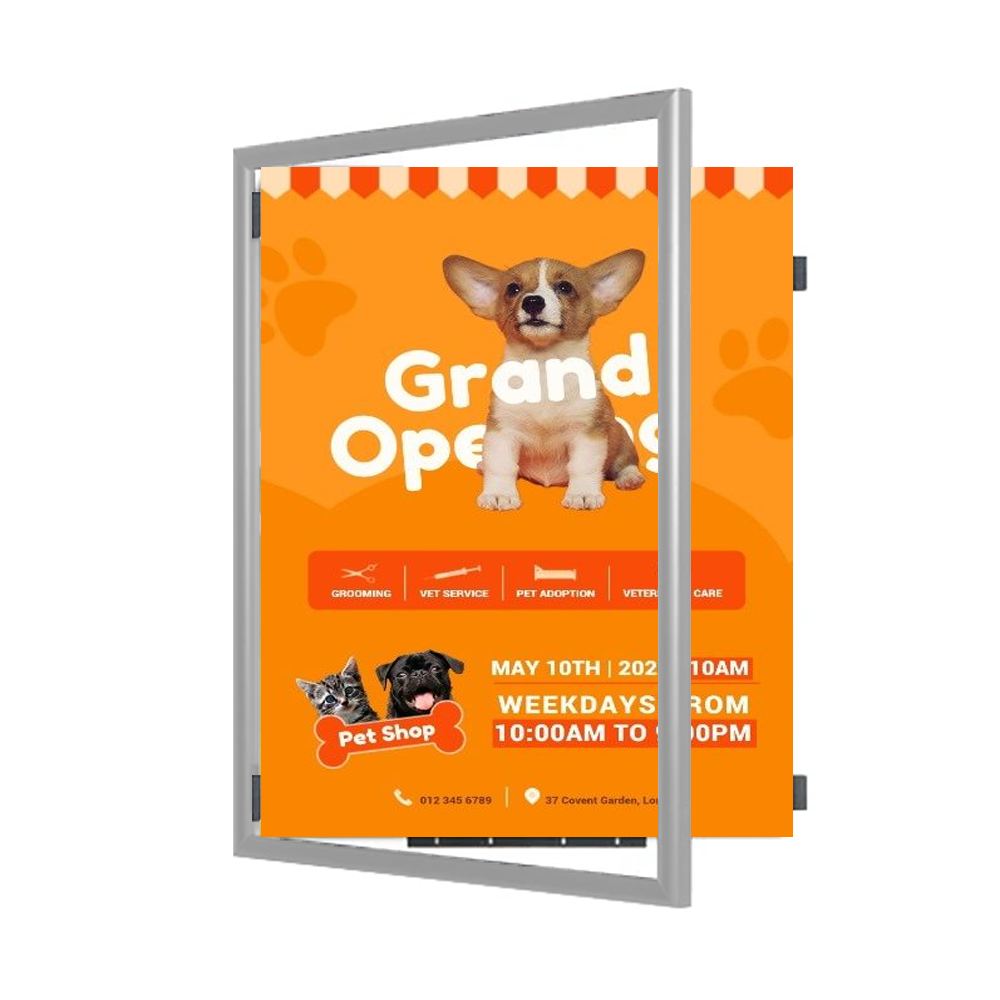 36x42 Inch Large Black Poster Frame - Wide Face Display with Swing Hanger for Wall Art, Photos, and Posters - Perfect for Home, Office, and Gallery Decor