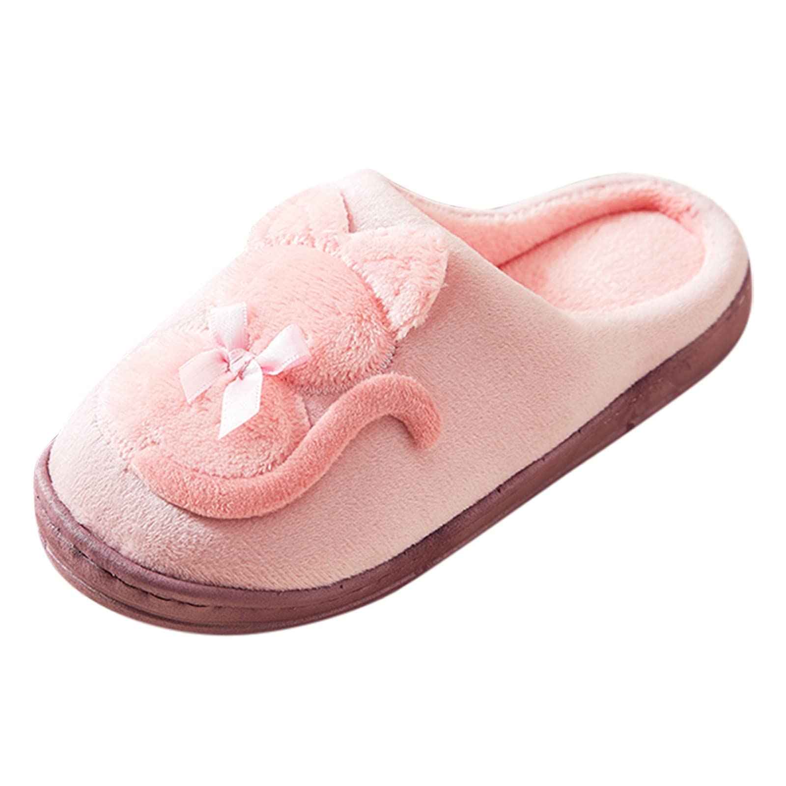Women's Open Toe Winter Slippers - Plush Fleece House Shoes with Wide Width for Comfort | Cozy Cartoon Design | Perfect for Indoor Lounging, Home Office & Relaxation