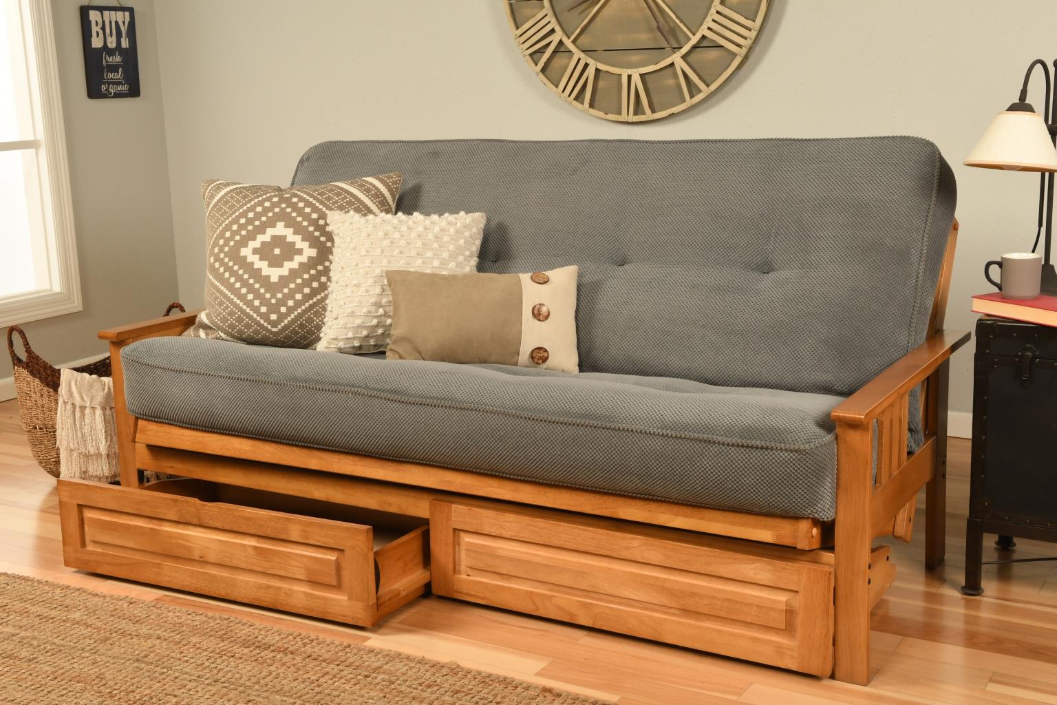 Comfortable Monterey Futon Sofa Bed - Convertible 3-in-1 Design for Small Spaces | Perfect for Guest Rooms, Apartments & Dorm Rooms
