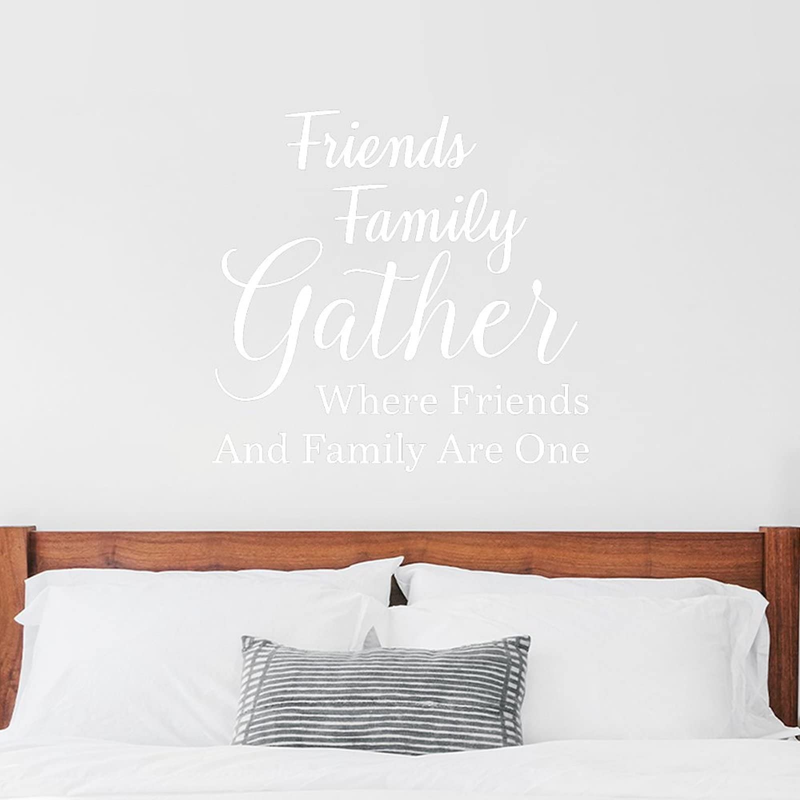 Friends Gather Here Motivational Wall Stickers - 22 Inch Inspirational Decals for Bedroom, Classroom, Kids Room & Nursery Decor | Perfect for Home, Office & School Wall Art