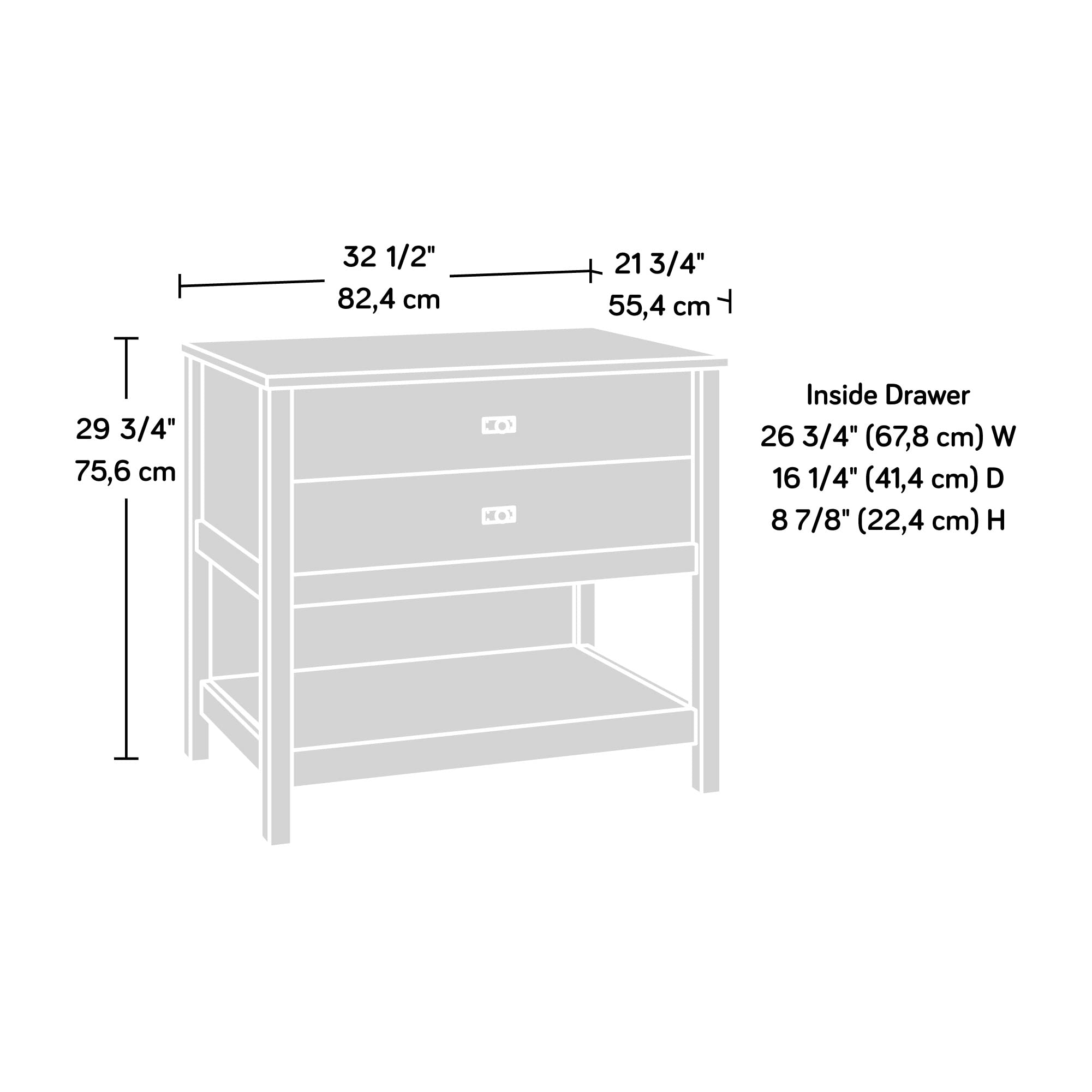Sauder Cottage Road 1-Drawer Lateral File Cabinet - Soft White Finish - Home Office Storage Solution for Documents & Supplies
