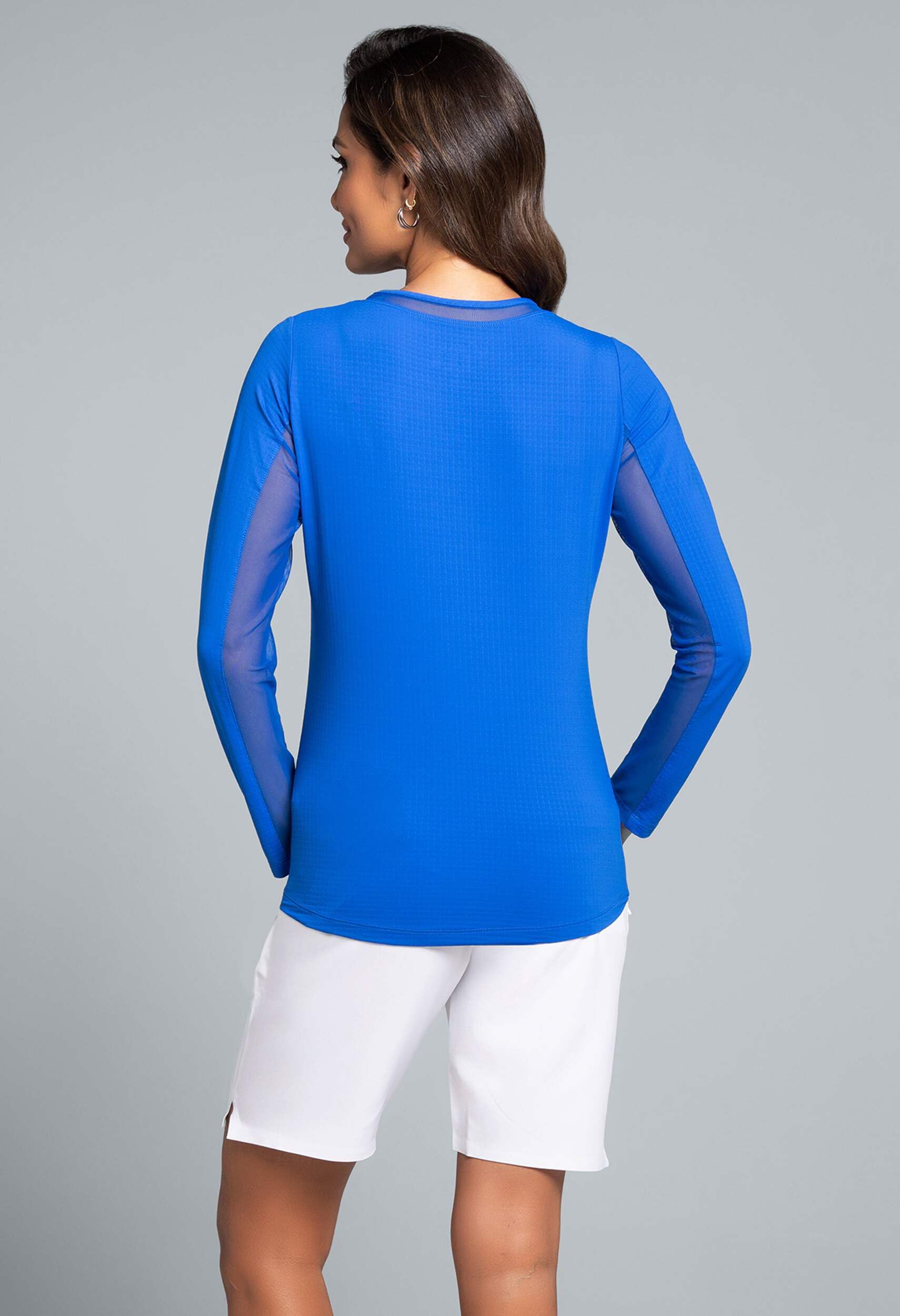 IBKUL UPF 50+ Sun Protection Cooling Long Sleeve Shirt with Icefil Technology & Under Arm Mesh Ventilation - Perfect for Hiking, Running, and Outdoor Activities