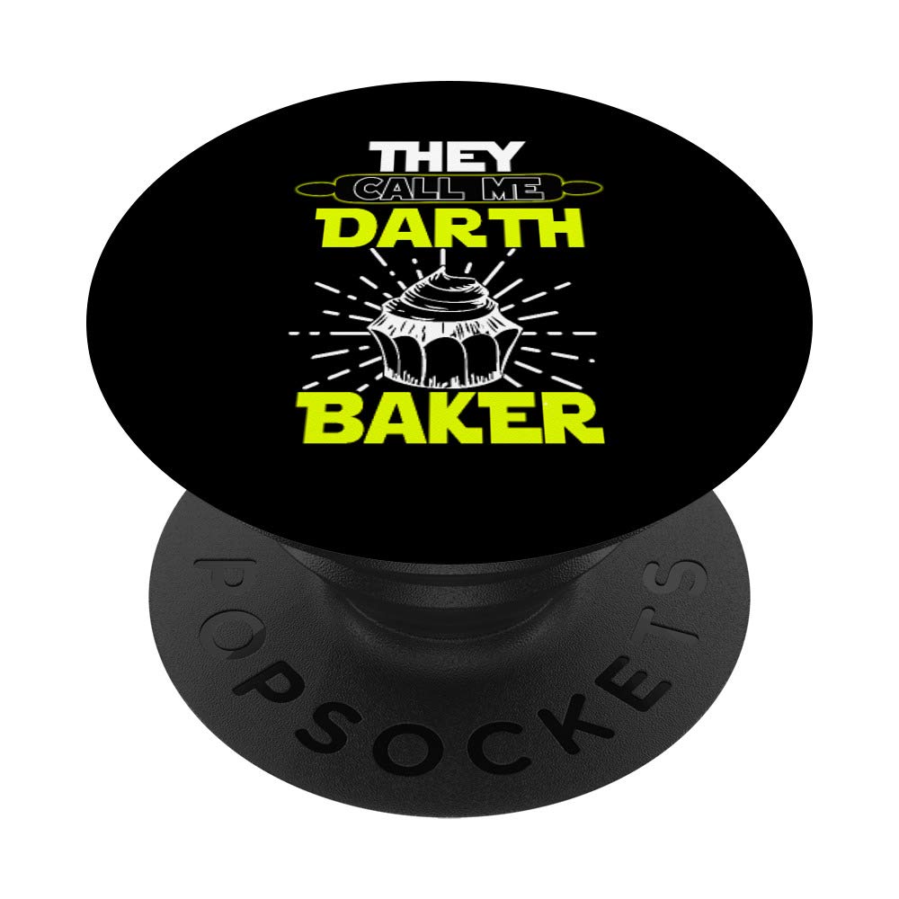 Darth Baker Parody PopSockets Grip & Stand - Funny Baking Foodie Phone Holder for iPhone, Samsung & Tablets | Perfect for Kitchen, Baking Enthusiasts & Star Wars Fans