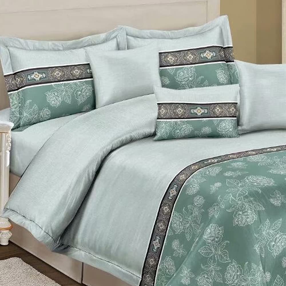 Premium Queen Size Comforter Set - Ultra Soft & Breathable Green Bedding | Includes 1 Comforter & 2 Pillow Shams | Perfect for Cozy Bedroom Decor & Guest Room Essentials