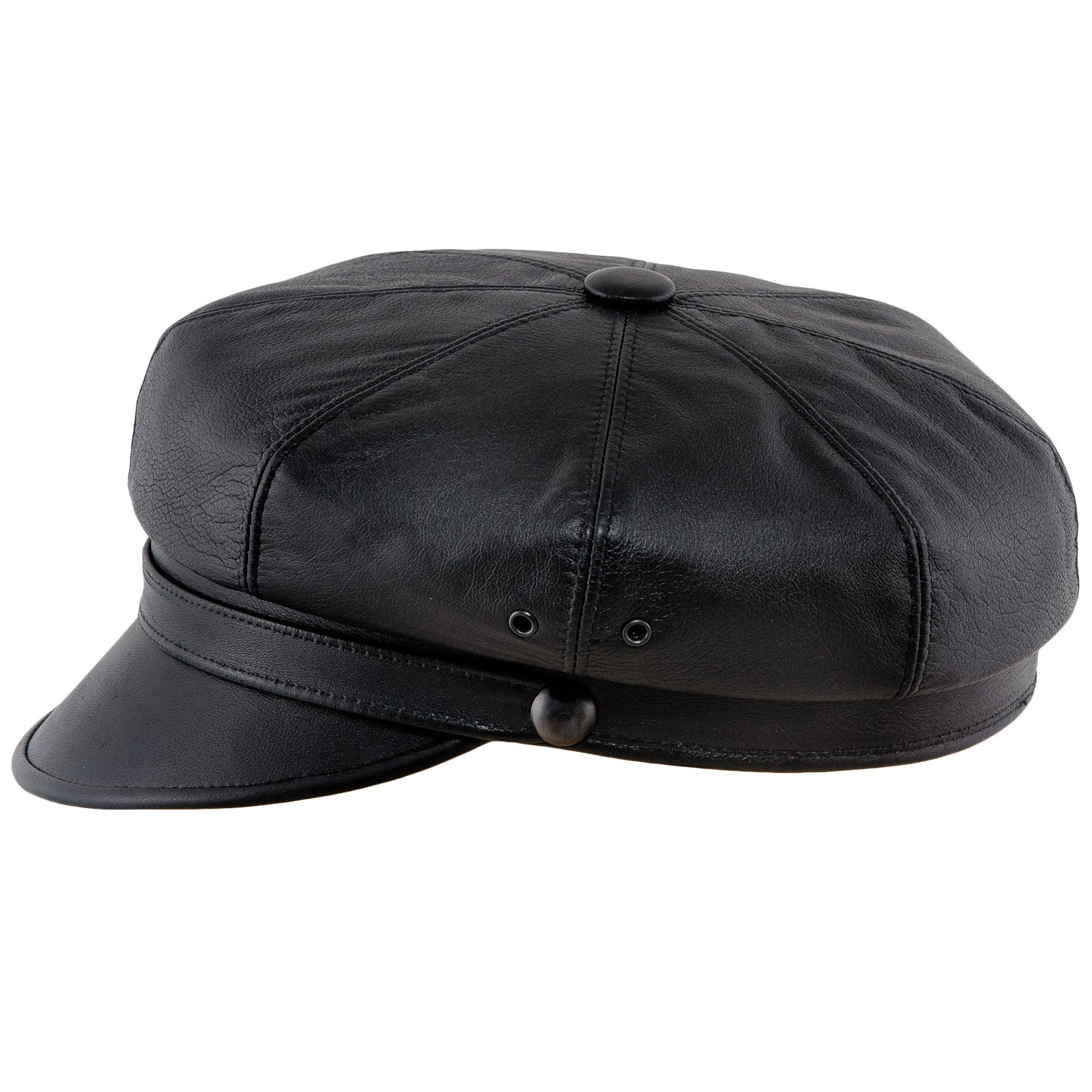 Sterkowski Vintage Harley-Davidson Style Leather Biker Hat for Men & Women - Motorcycle Riding, Outdoor Adventures & Retro Fashion