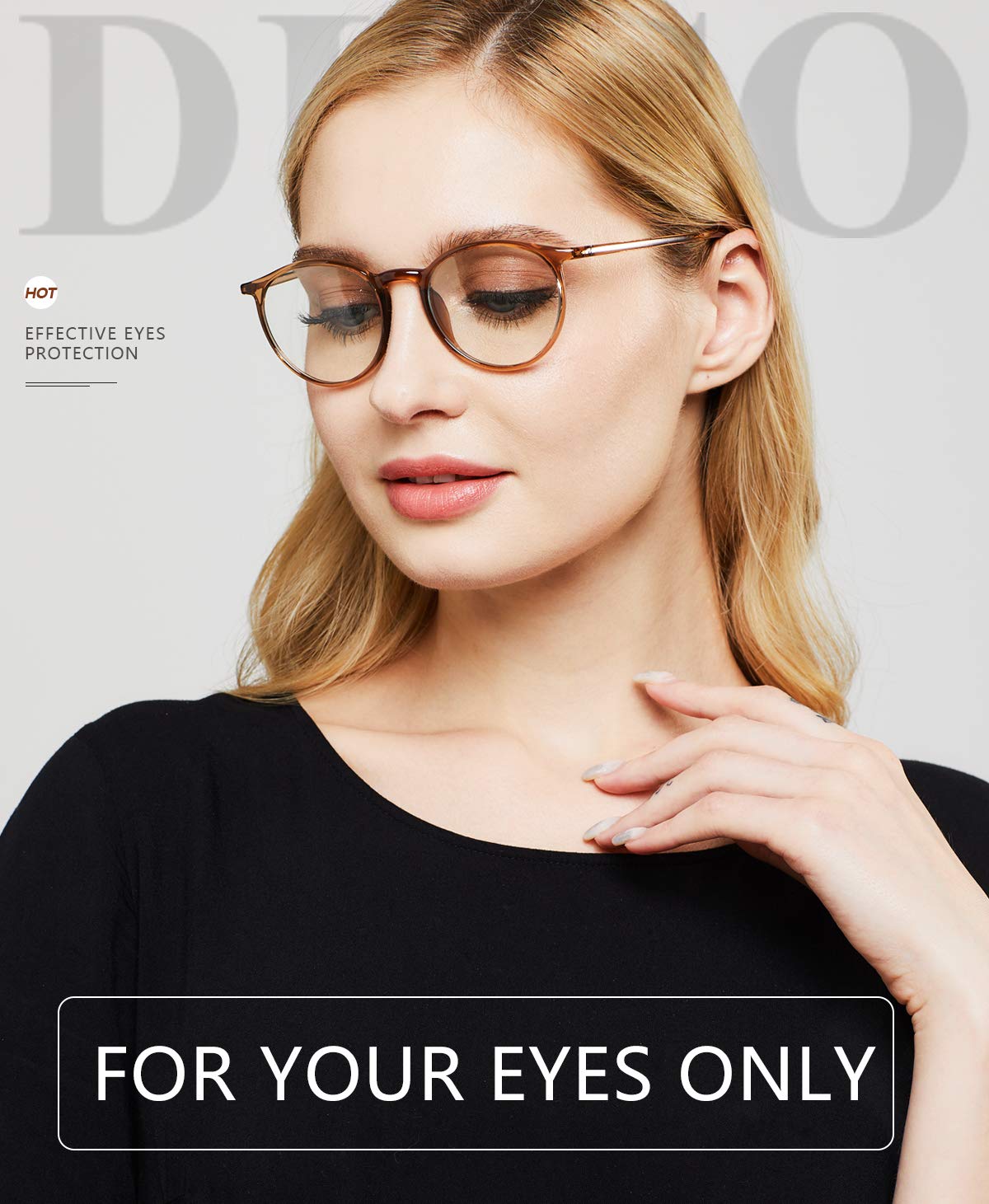 DUCO Superlight Blue Light Blocking Glasses for Computer, Reading & Gaming - 100% UV Protection & Anti Eye Strain - Perfect for Office Work, Online Classes & Late Night Screen Use