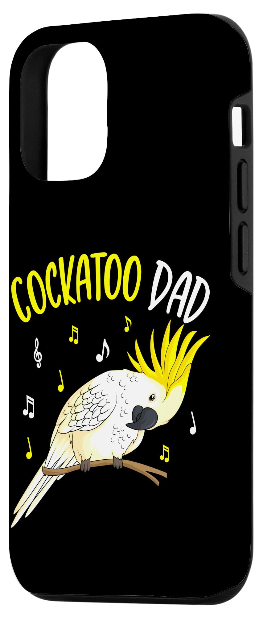 Funny Parrot Bird iPhone 12/12 Pro Case for Men - Cute Cockatoo Dad Design Protective Phone Cover - Perfect Gift for Bird Lovers & iPhone Users (Home, Office, Travel Use)