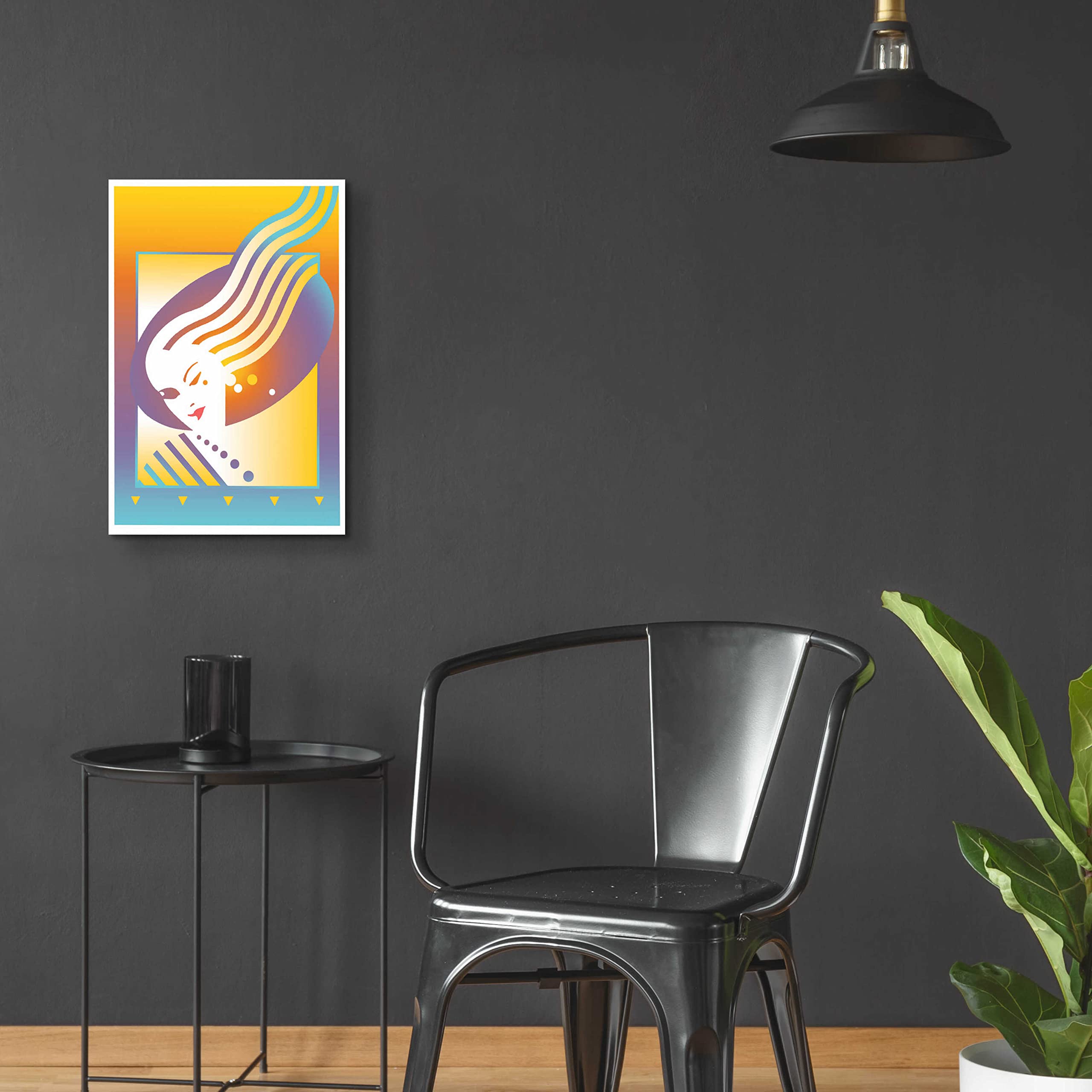 Epic Art 'Salon' by David Chestnutt - 16x24 Inch Acrylic Glass Wall Art Painting - Modern Home & Office Decor for Living Room, Bedroom, Dining Area