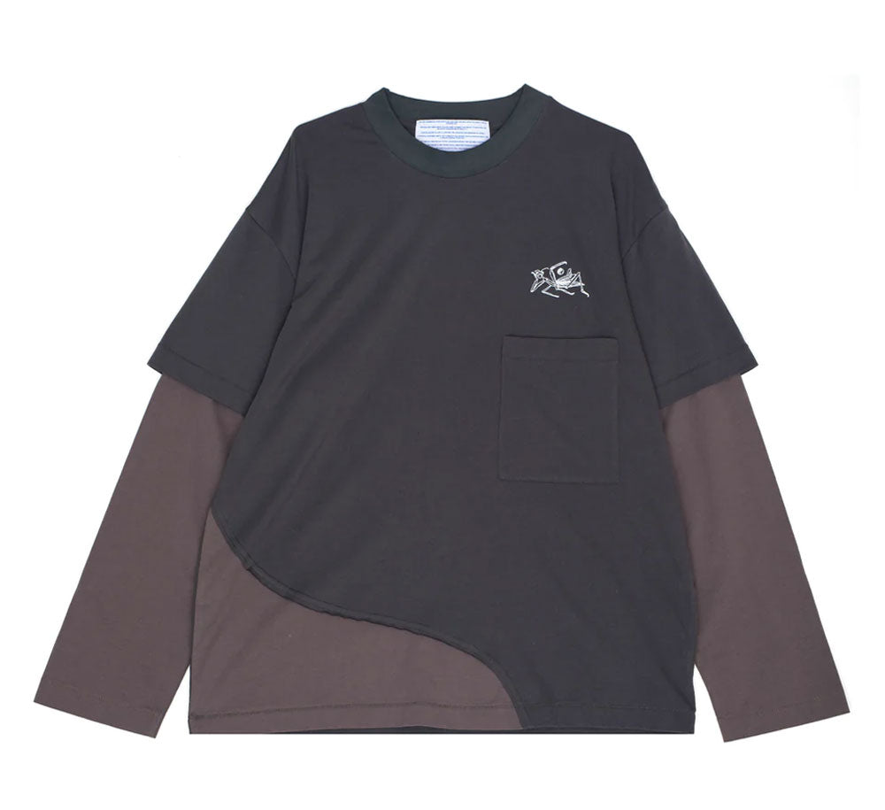 Double Layer Long Sleeve T-Shirt for Women - Soft Cotton Blend Comfort Top for Casual Wear, Layering & Fall Fashion