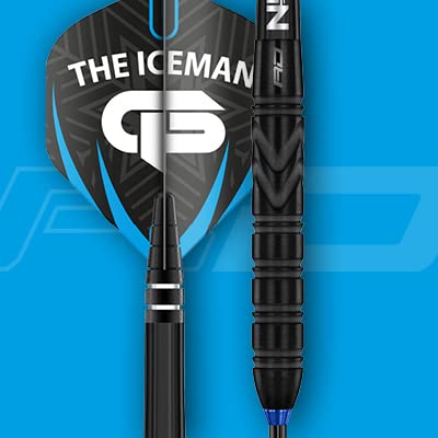 Gerwyn Price Back to Black Tungsten Darts Set with Flights & Shafts - Professional Steel Tip Darts for Precision Throwing | Perfect for Dart Leagues, Tournaments & Home Practice