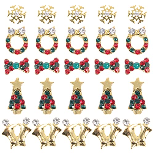 50PCS Christmas Nail Art Charms Set - Nativity Decorations, Nail Studs, Beads & Diamonds for Holiday Nail Art | Perfect for Christmas Party, Gift Wrapping & DIY Holiday Crafts