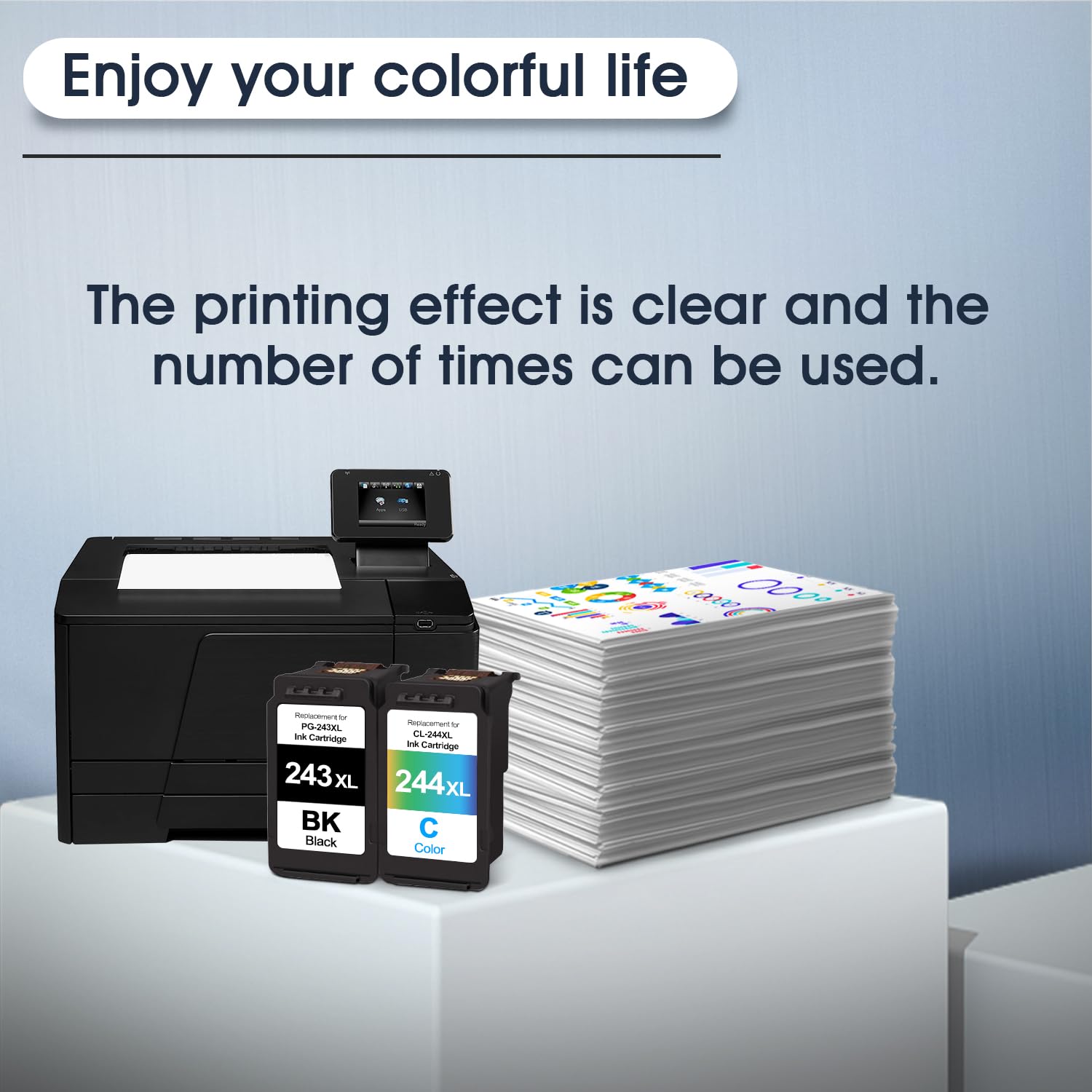 Canon PG-243XL & CL-244XL Combo Ink Cartridge - High Yield Replacement for Canon TS3122, MX492, MG2522, MG2922, MG2420, TR4520 Printers (1 Black + 1 Color) - Perfect for Home Office Printing & School Projects