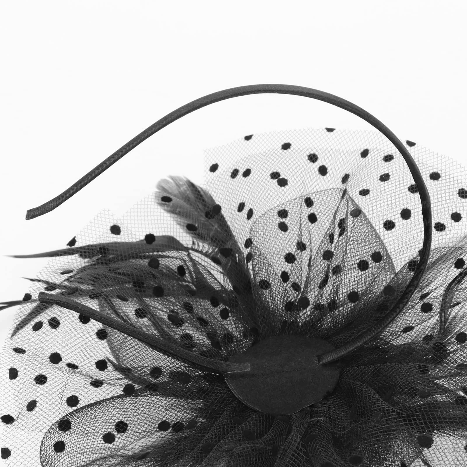 Elegant Women's Kentucky Derby Fascinator Hats with Flower, Headband & Clip - Perfect for Tea Parties, Weddings, and Special Events