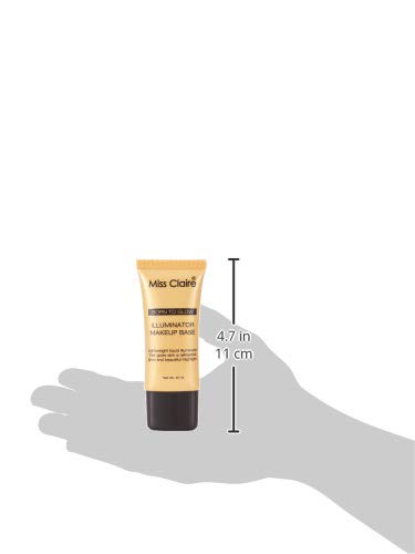 Miss Claire Illuminator Makeup Base 03 Gold - 30ml Liquid Highlighter for Glowing Skin | Perfect for Contouring, Highlighting & Everyday Makeup Looks