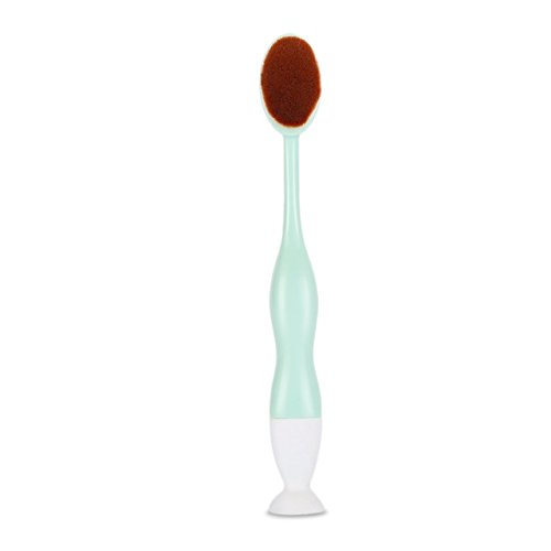 Professional Hair Makeup Brush Set - 2 Colors, Portable & Suction Toothbrush Design for Foundation, Eyeshadow & Concealer Application | Perfect for Travel, Home & On-the-Go Makeup Touch-Ups