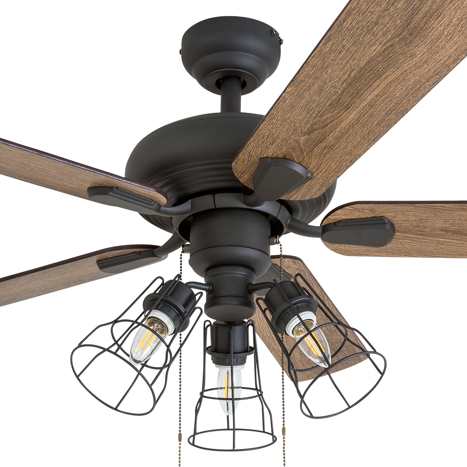 42 Inch Madison County Bronze Remote Control Ceiling Fan with Light Kit - Perfect for Living Room, Bedroom, and Outdoor Patio Cooling