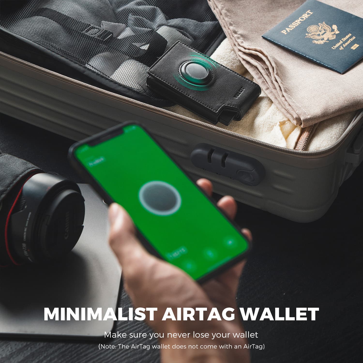 VC417 RFID Blocking Pop Up Wallet with AirTag Holder - Slim Leather Card Holder with ID Window & Key Slot - Perfect for Travel, Business & Everyday Use