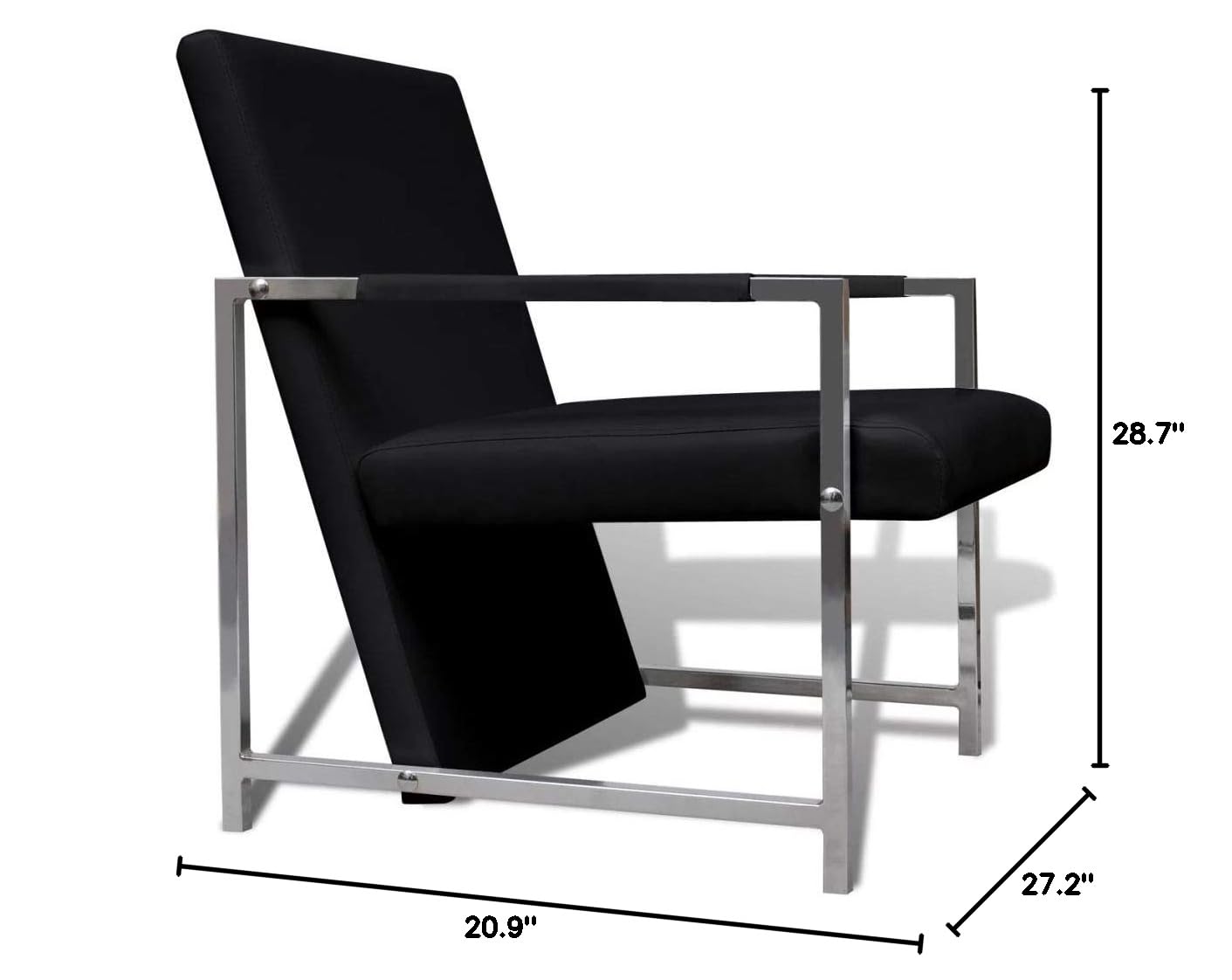 Comfy Faux Leather Accent Chair - Living Room Reading Chair & Bedroom Lounge Chair for Adults & Teens | Perfect for Relaxing, Reading & Small Spaces