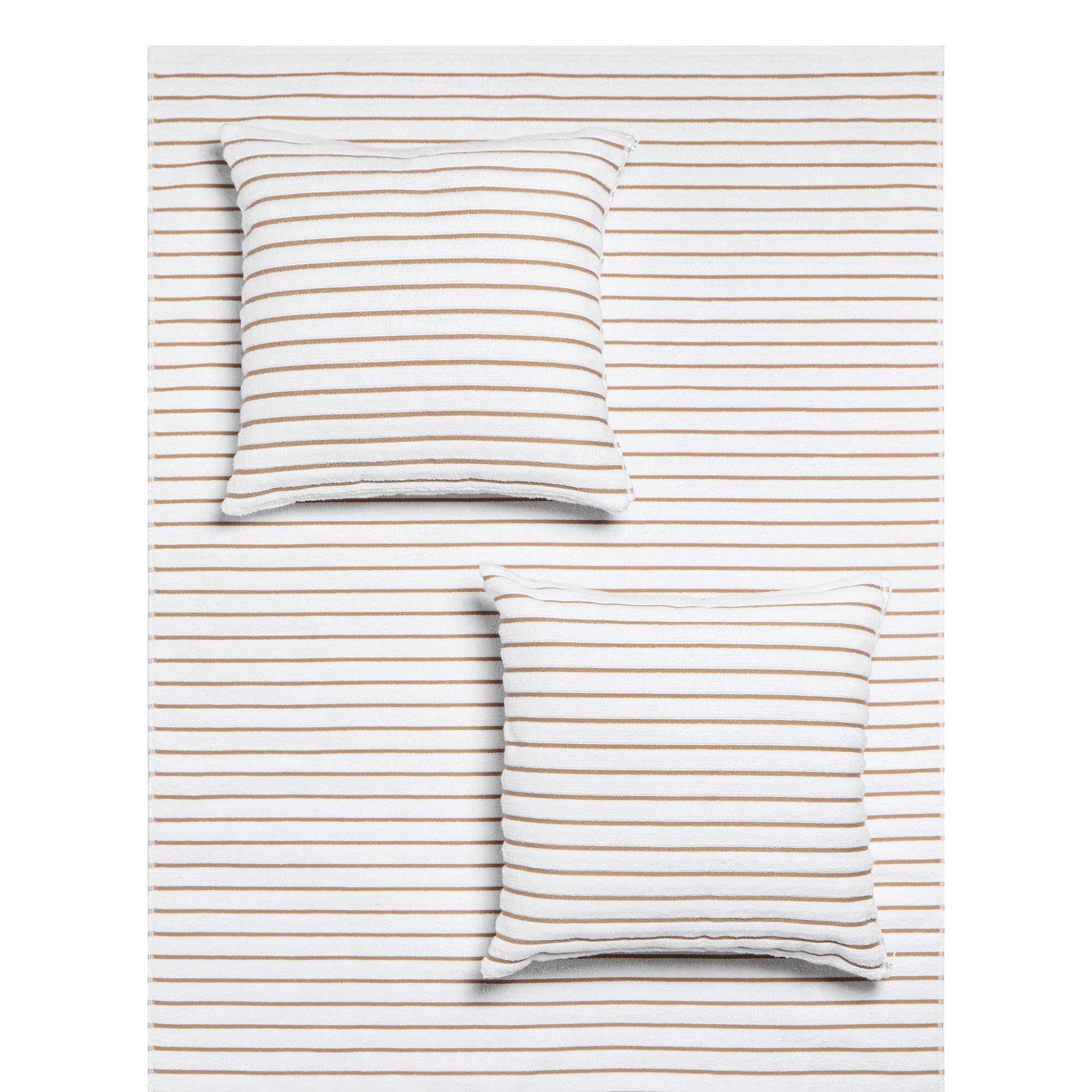 Premium Brazilian Beach Towel Set - Ultra Absorbent 100% Cotton XL 36x70 Inches (4-Pack, Tan/Beige Stripes) for Pool, Spa & Luxury Bath | Quick-Dry & Soft