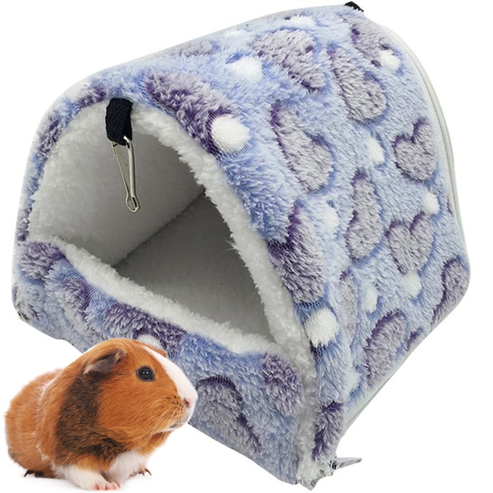 LeerKing Rat Hammock Bed - Soft Ferret & Rodent Cage Accessories with Hideout - Cozy Small Animal Bed for Guinea Pigs, Chinchillas, Hedgehogs, Sugar Gliders - Perfect for Cage Climbing, Sleeping & Playtime