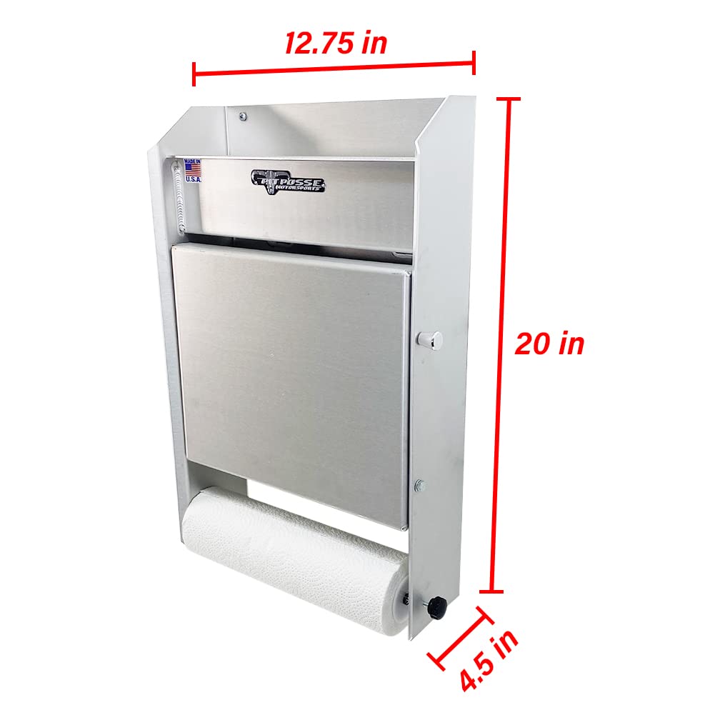 Pit Posse 458 Jr Work Station Storage Cabinet - Heavy Duty Aluminum Shelf Rack & Organizer for Garage, Race Trailer, Auto Shop - Made in USA (Silver) | Perfect for Mechanics Tools, Parts Storage & Workshop Organization