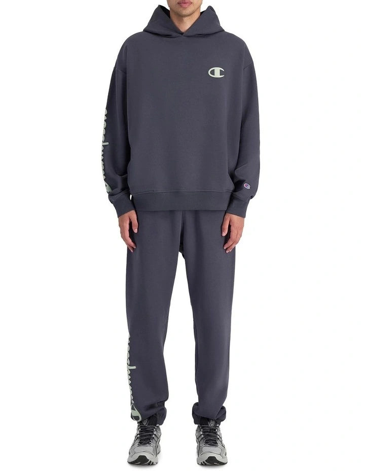 Champion Men's Legacy Stealth Graphite Grey Track Pants - Comfortable Athletic Joggers for Running, Gym & Casual Wear