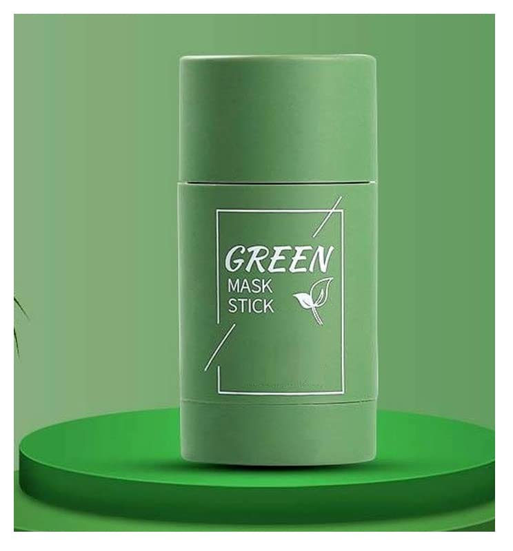 HUDA CRUSH BEAUTY Green Tea Clay Mask Stick - Blackhead Remover & Deep Pore Cleanser for All Skin Types | Moisturizing & Purifying Facial Treatment for Men & Women | Perfect for Spa Day & At-Home Skincare Routine
