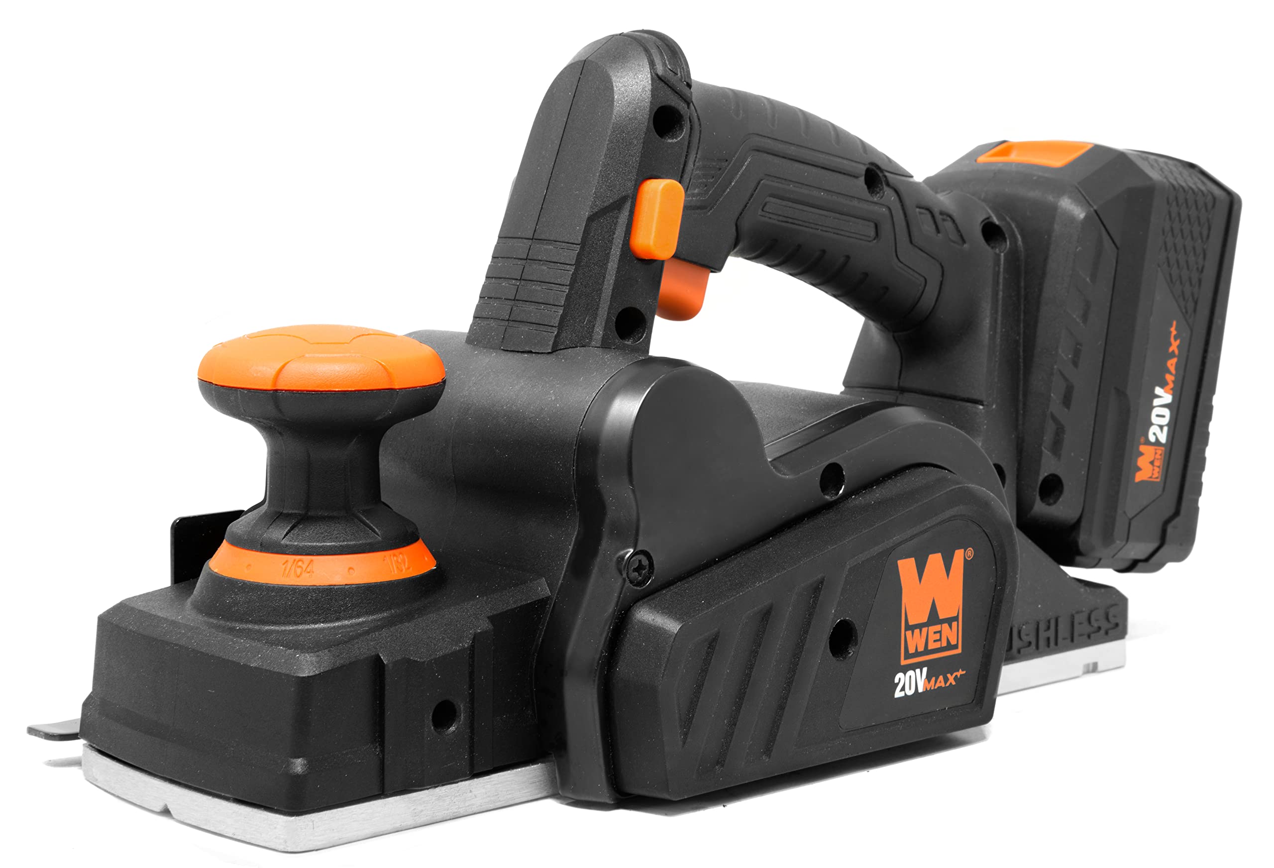 WEN 20V Max Cordless Planer with 3-1/4-Inch Blade, Brushless Motor & 4.0Ah Lithium-Ion Battery - Perfect for Woodworking, DIY Projects & Professional Carpentry (Model 20653)