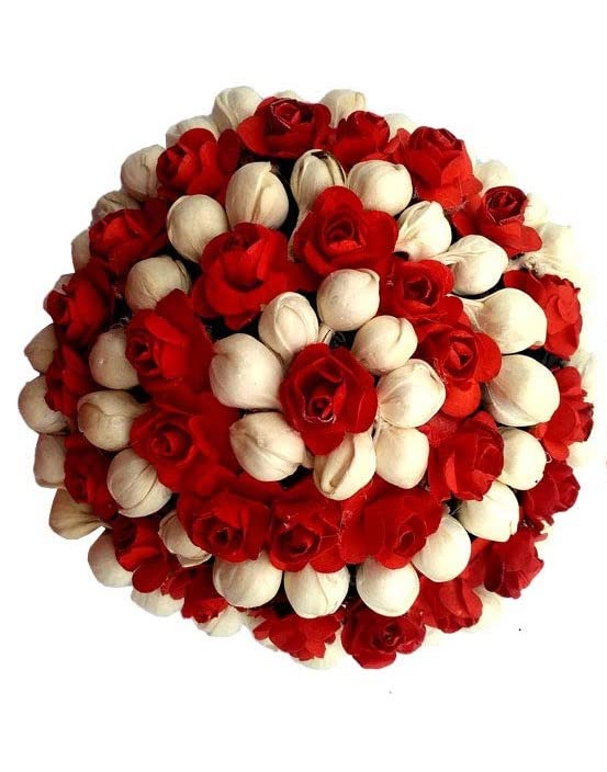 WUKAYA Bun Juda Maker Flower Gajra Hair Accessories for Women and Girls - Elegant Bridal Hair Jewelry for Weddings, Parties, and Special Occasions