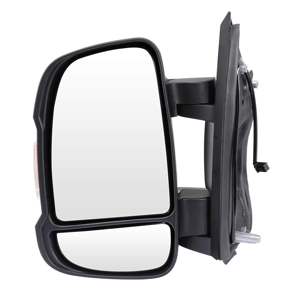 SCITOO Driver Side Mirror Replacement for 2014-2019 Ram ProMaster 3500 - Left Side View Mirror with Manual Folding & Turn Signal - Black Exterior Mirror (Part #CH1320376) | Perfect for Truck Upgrades & Fleet Maintenance