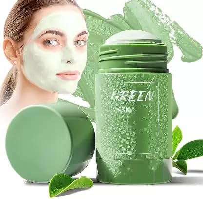 Green Tea Clay Mask Stick - Blackhead Remover & Oil Control Face Mask for Deep Cleansing | Purifying Pore Treatment for Acne-Prone Skin | Perfect for Daily Skincare Routine & Spa Night