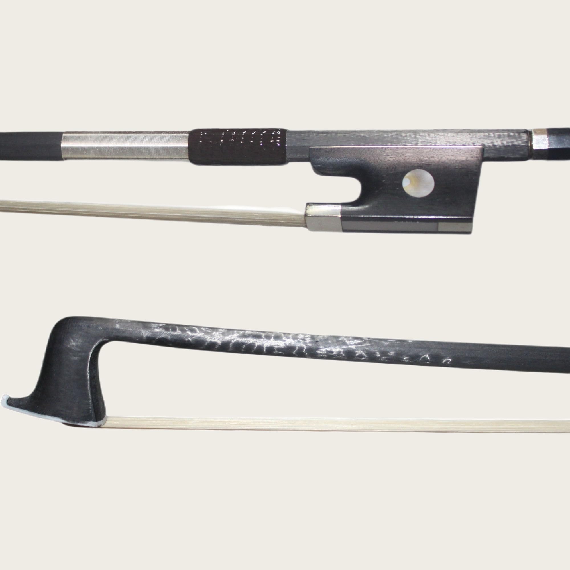 Premium Carbon Fiber 4/4 Violin Bow - Full Size with Ebony Frog & Natural Horsehair - Professional Grade for Violinists, Fiddlers, Teachers & Students - Perfect for Performances, Practice & Orchestral Playing