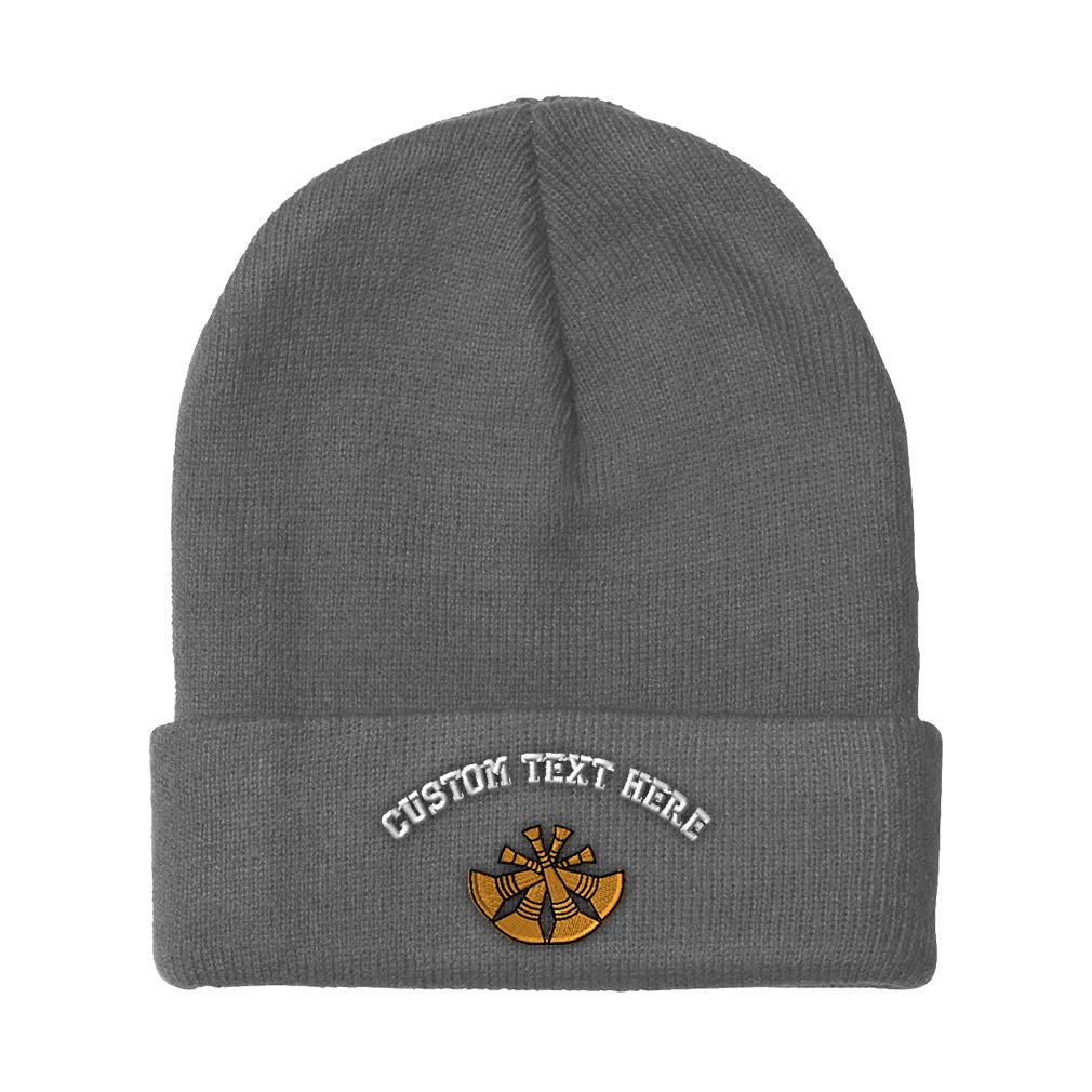 Custom Embroidered Firefighter Deputy Chief Beanie for Men & Women - Acrylic Skull Cap Winter Hat (One Size Fits All) - Perfect for Cold Weather, Outdoor Work & Fire Department Apparel