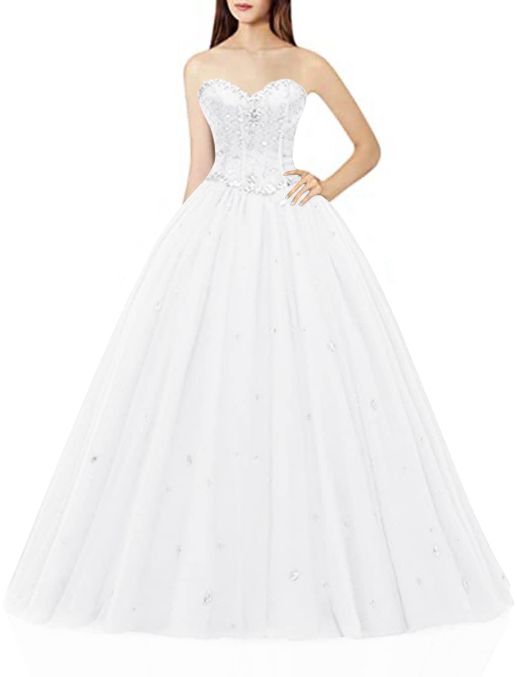 Elegant Sweetheart Neckline Ball Gown Tulle Quinceanera Dress for Women - Perfect for Prom, Homecoming, and Formal Occasions